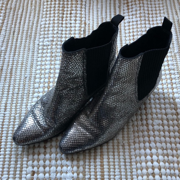 Maje Silver Ankle Booties - Picture 3 of 7